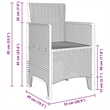 vidaXL Garden Chair 4 pcs Anthracite Polypropylene