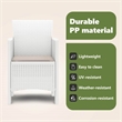 vidaXL Garden Chair 4 pcs White Polypropylene