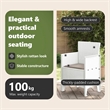 vidaXL Garden Chair 4 pcs White Polypropylene