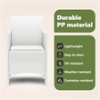 vidaXL Garden Chair 4 pcs White Polypropylene