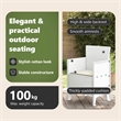 vidaXL Garden Chair 4 pcs White Polypropylene
