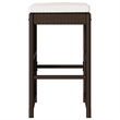 vidaXL Patio Bar Stools with Cushions 2 pcs Brown Poly Rattan