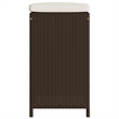 vidaXL Patio Bar Stools with Cushions 2 pcs Brown Poly Rattan