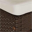 vidaXL Patio Bar Stools with Cushions 2 pcs Brown Poly Rattan
