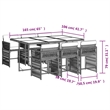 vidaXL Outdoor Dining Set Black/Cream white