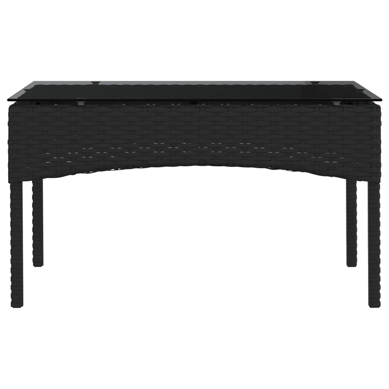vidaXL Garden Sofa Set 2 pcs Black and Cream Poly Rattan