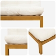 vidaXL Middle Sofa Unit 2 pcs Natural and Cream White Acacia Wood