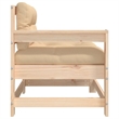 vidaXL Patio Chair with Cushions Solid Wood Pine