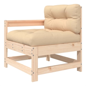 vidaXL Patio Chair with Cushions Solid Wood Pine
