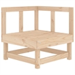 vidaXL Corner Sofa with Cushions Solid Wood Pine