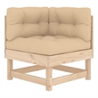 vidaXL Corner Sofa with Cushions Solid Wood Pine