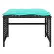 vidaXL 4 Piece Patio Sofa Set with Cushions Black Poly Rattan Glass