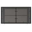 vidaXL 4 Piece Patio Sofa Set with Cushions Black Poly Rattan Glass