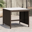 vidaXL Patio Stools with Cushions 4 pcs Brown 15.7