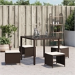 vidaXL Patio Stools with Cushions 4 pcs Brown 15.7