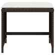 vidaXL Patio Stools with Cushions 4 pcs Brown 15.7