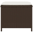 vidaXL Patio Stools with Cushions 4 pcs Brown 15.7