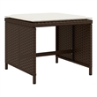 vidaXL Patio Stools with Cushions 4 pcs Brown 15.7