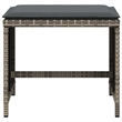 vidaXL Patio Stools with Cushions 4 pcs Gray 15.7