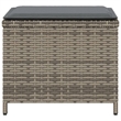 vidaXL Patio Stools with Cushions 4 pcs Gray 15.7