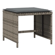 vidaXL Patio Stools with Cushions 4 pcs Gray 15.7