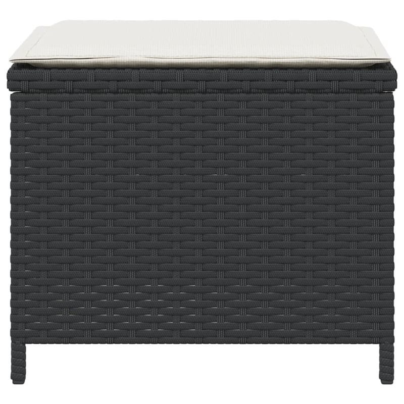 vidaXL Patio Stools with Cushions 4 pcs Black 15.7