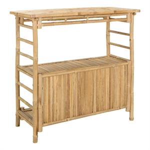 vidaXL Outdoor Bar Table Natural 43.31 x 19.69 x 41.34 in Bamboo