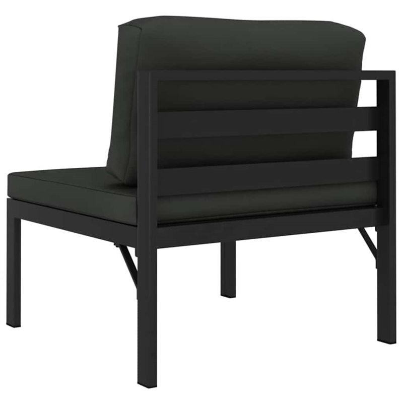 vidaXL 3 Piece Patio Sofa Set with Cushions Aluminum Anthracite
