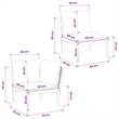 vidaXL 2 pcs Garden Lounge Set with Cushions Solid Acacia Wood & Rope