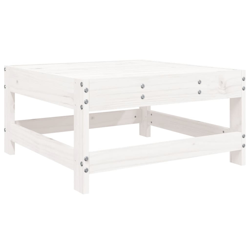 vidaXL 4 Piece Patio Lounge Set White Solid Wood Pine