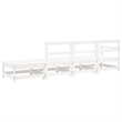 vidaXL 4 Piece Patio Lounge Set White Solid Wood Pine