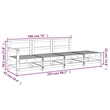 vidaXL 4 Piece Patio Lounge Set White Solid Wood Pine