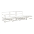 vidaXL 4 Piece Patio Lounge Set White Solid Wood Pine