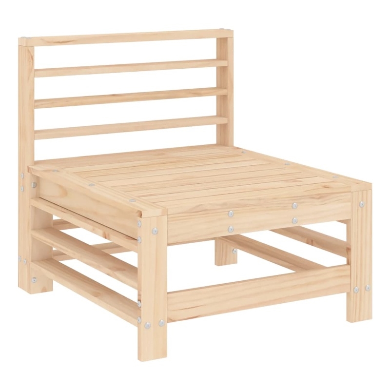vidaXL Patio Middle Sofa Solid Wood Pine