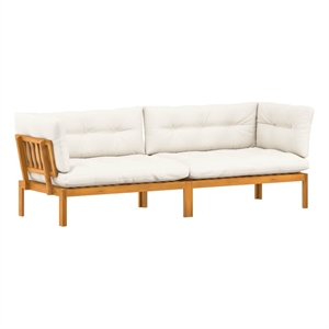vidaXL Garden Pallet Sofa Units 2 Piece Natural and Cream White