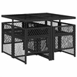 vidaXL Garden Dining Set Black/Cream White