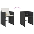 vidaXL 7 Piece Patio Dining Set with Cushions Black Poly Rattan