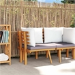 vidaXL Patio Corner Sofa with Cushions Solid Acacia Wood