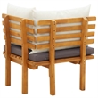 vidaXL Patio Corner Sofa with Cushions Solid Acacia Wood