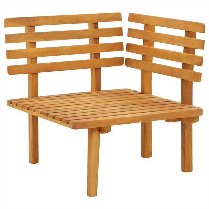 vidaXL Patio Corner Sofa with Cushions Solid Acacia Wood
