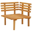 vidaXL Patio Corner Sofa with Cushions Solid Acacia Wood