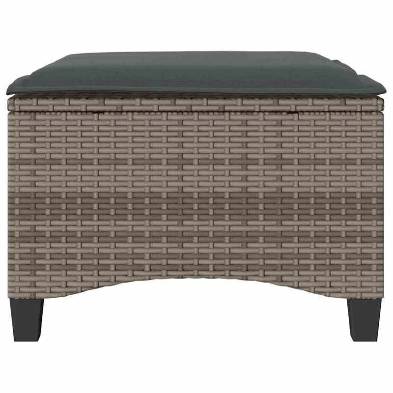 vidaXL Patio Stools with Cushions 2 pcs Gray 21.7