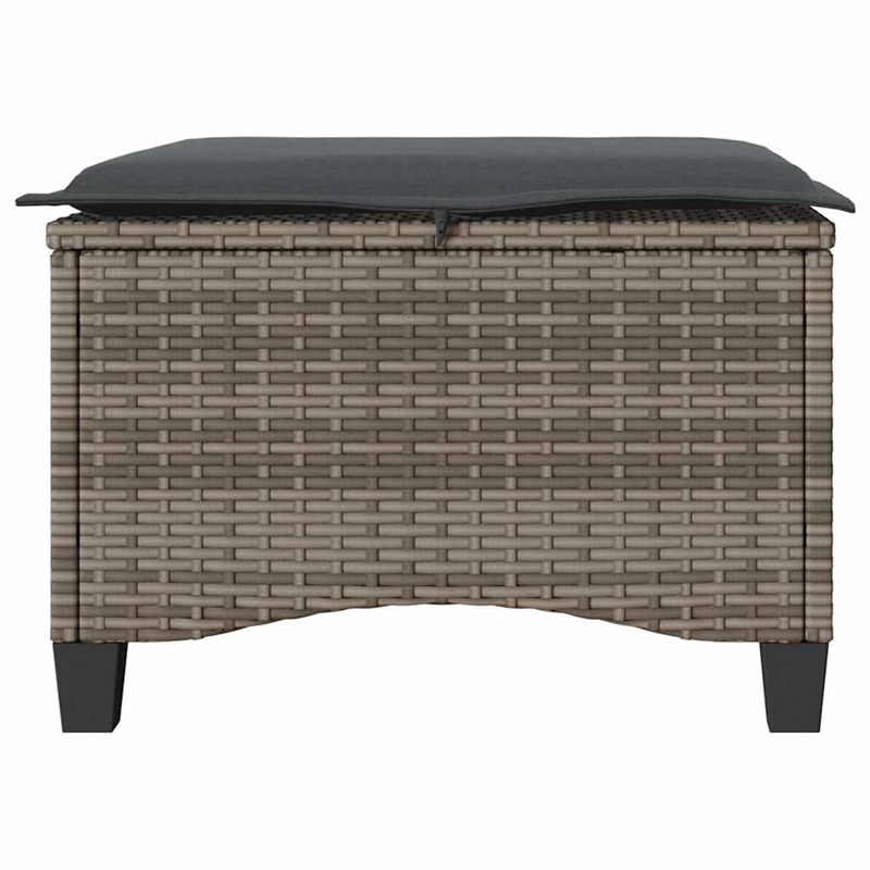 vidaXL Patio Stools with Cushions 2 pcs Gray 21.7