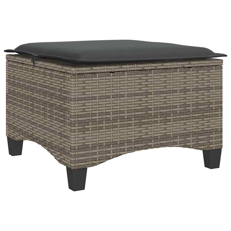 vidaXL Patio Stools with Cushions 2 pcs Gray 21.7
