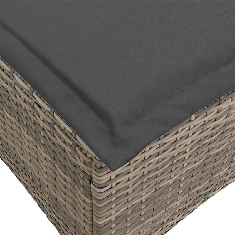 vidaXL Patio Stools with Cushions 2 pcs Gray 21.7