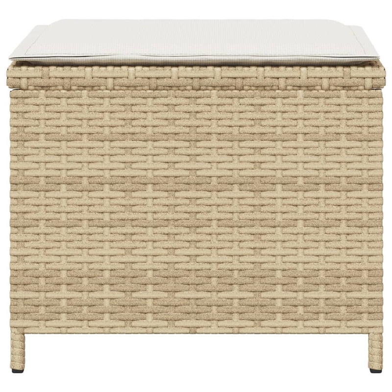 vidaXL Patio Stools with Cushions 4 pcs Beige 15.7
