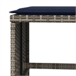 vidaXL Patio Stools with Cushions 4 pcs Gray 15.7