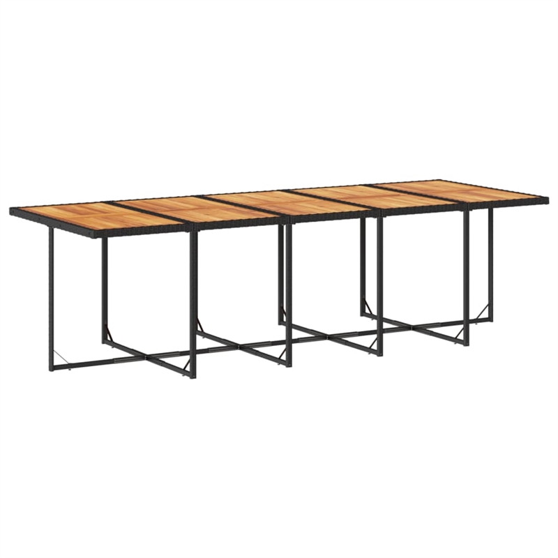 vidaXL Garden Dining Set Black/Cream White