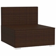 vidaXL 4 Seater Sofa with Cushions Brown Poly Rattan