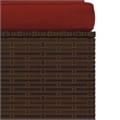 vidaXL 4 Seater Sofa with Cushions Brown Poly Rattan